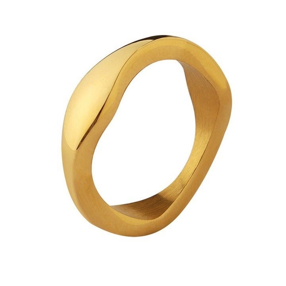 Asymmetrical Gold Ring